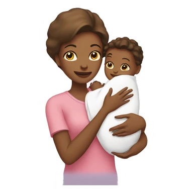 Mom with baby sticker