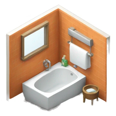 isometic bathroom sticker