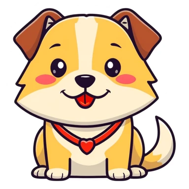 Dog wearing lipstick sticker