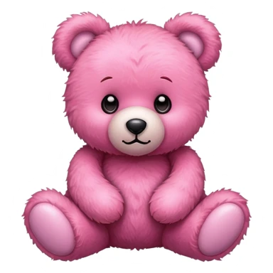 Pink teddy bear sticker