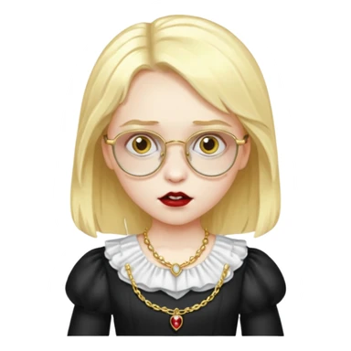 vampire kids with opticals half dress gold hair sticker