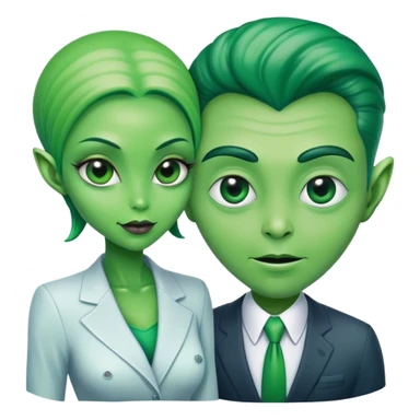 (👽♀️)+💕+👨‍💼 sticker