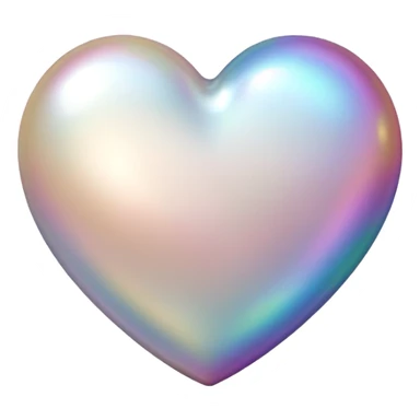 Heart shaped white pearl sticker