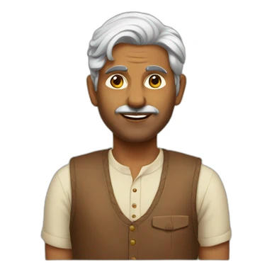 Indian man 40s sticker