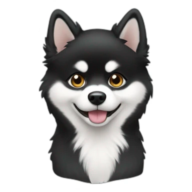pomsky-black sticker