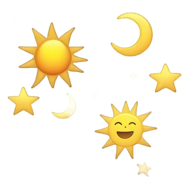 Sun moon stars  sticker