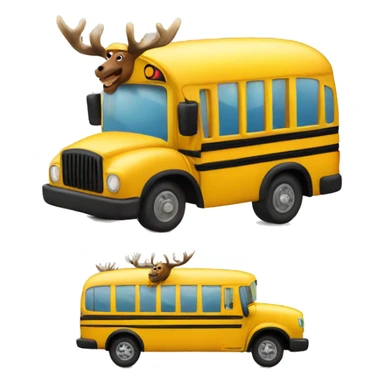An Elk Driving a School Bus sticker