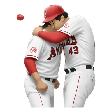 ohtani kissing  guy sticker