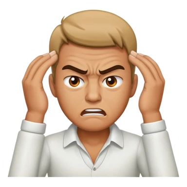 angry guy with hands around his neck sticker