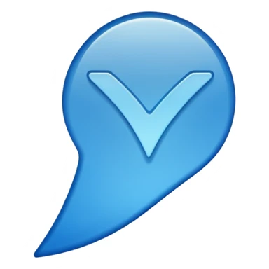 Verified just blue color tick mark with tranparent bg sticker