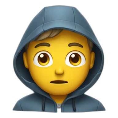 Sad man in a raincoat sticker