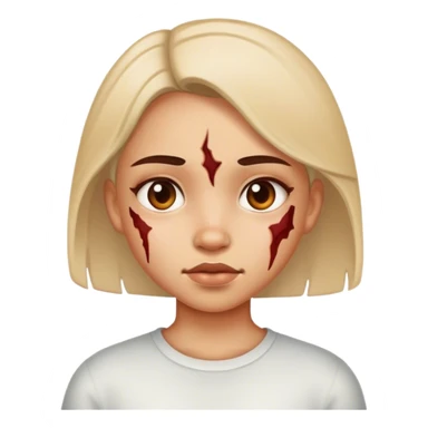 Girl who is scarred or men sticker