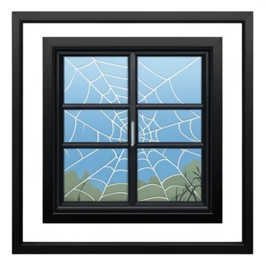 ventanas con telaraña sticker