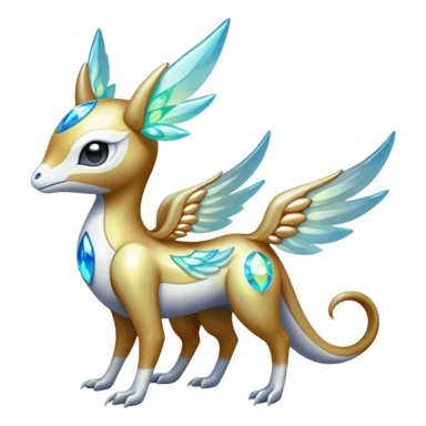 Angelic Divine Bioluminescent Translucent Luminescent Diaphanous Shiny Colorful Meloetta-Latias-Koraidon-Peppercat-Wargreymon-Protogen-Fakémon-fusion-hybrid-creature sticker