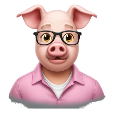 a pig nerd hybrid sticker