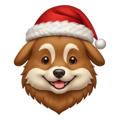 Dog whit Christmas hat sticker