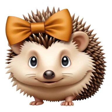 Hedgehog wearing a bow on its head ￼￼ sticker