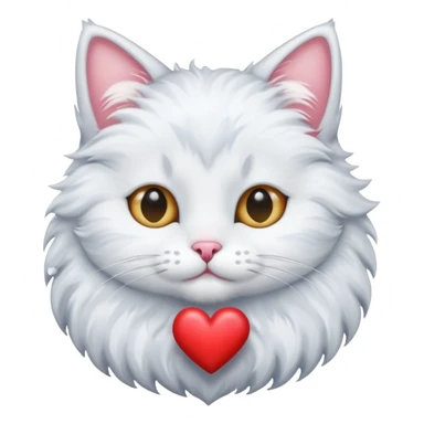Лунный котик с сердцем sticker