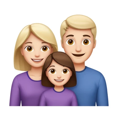 family posing for photo sticker