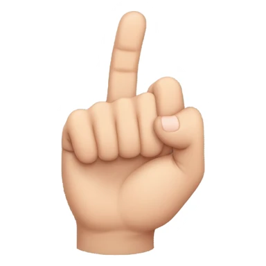hand sign showing only pinky finger sticker
