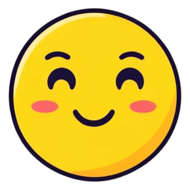 Regular emoji but smirking harder sticker