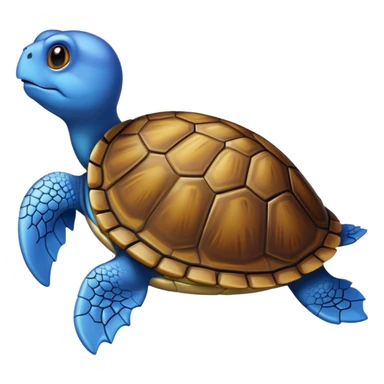 tartaruga com asas azuis sticker