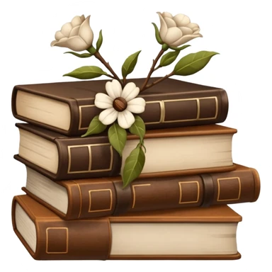 Kahve çiçek kitap sticker