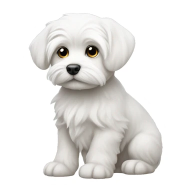 White Maltese puppy ￼ sticker