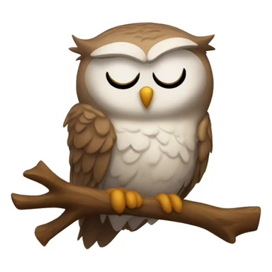 A sleeping owl sticker
