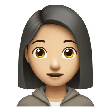 asian girl who's mbti is isfp sticker