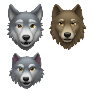 Wolf and cross sticker