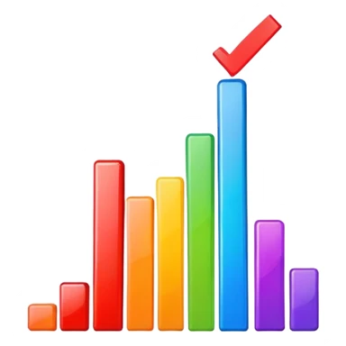bar chart with rising trend sticker