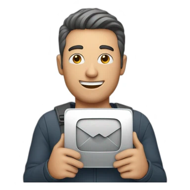 A man being happy holding youtube silver play button sticker