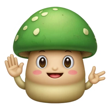 green mushroom flipping you off sticker