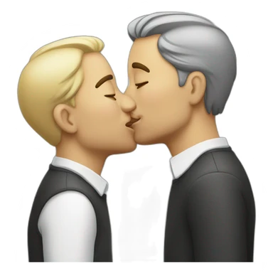 Men kissing sticker