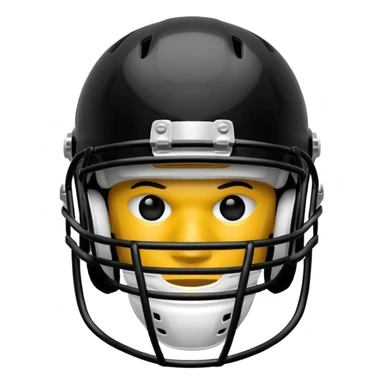 College football player helmet in black color sticker