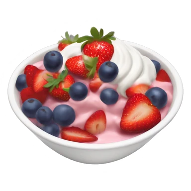 fruit yogurt bowl with strawberries and grapes sticker