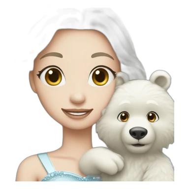 ice princess with a bear sticker