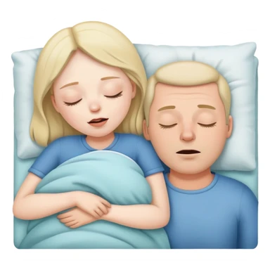 couple sleeping and snoring  sticker