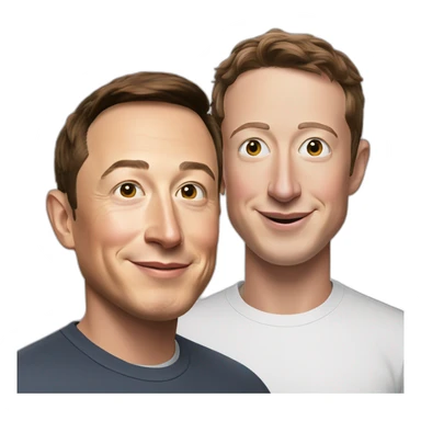 elon musk with mark zuckerberg sticker