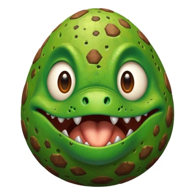 Crazy dog with Dino egg sticker