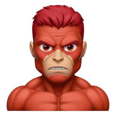 red mutant human sticker