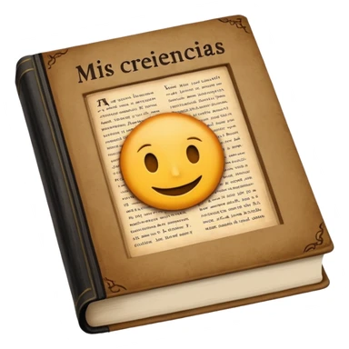 a book with the name "mis creenciasde siempre" sticker