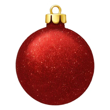 Red glitter Christmas bauble sticker
