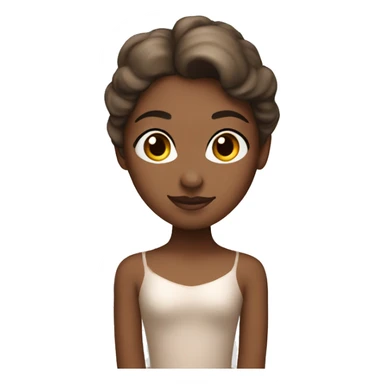 Brown ballerina white wings sticker