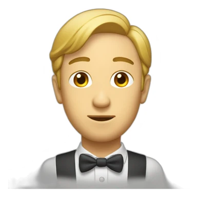 Persona entusiasmada con lazo  sticker