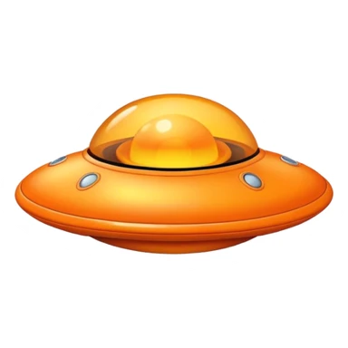 orange ufo cuto  sticker