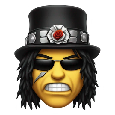 Slash from Guns'N'Roses face sticker