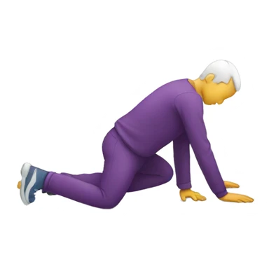 person crawling sticker