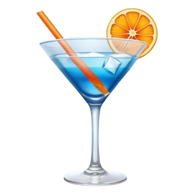 Blue giant Cocktail with orange sticker